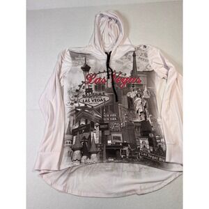 Sweet Gisele Las Vegas Graphic T-Shirt Hoodie XL Pink Glitter Souvenir Top
